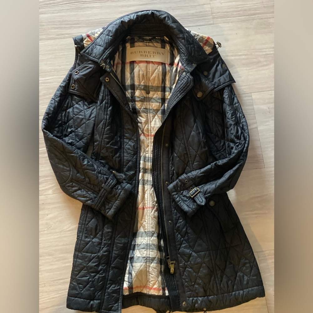 Women’s Burberry Hooded Quilted Jacket